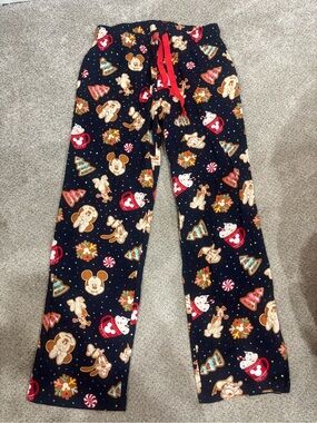 Old Navy x Disney Holiday Family Pajama Pants Mickey Pluto Navy Cotton Lounge